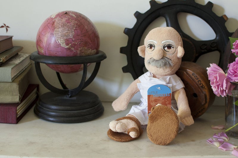The Unemployed Philosophers Guild Mahatma Gandhi Little Thinker - 12" Soft Stuffed Plush Doll - Image 2